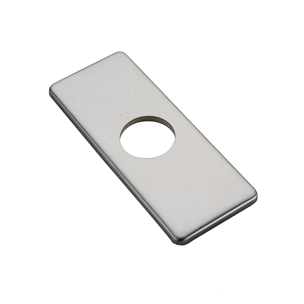 Brushed Nickel Faucet Deck Plate 6.1 Inch Sink Hole Cover Stainless Steel Escutcheon For Bathroom 9094768953471