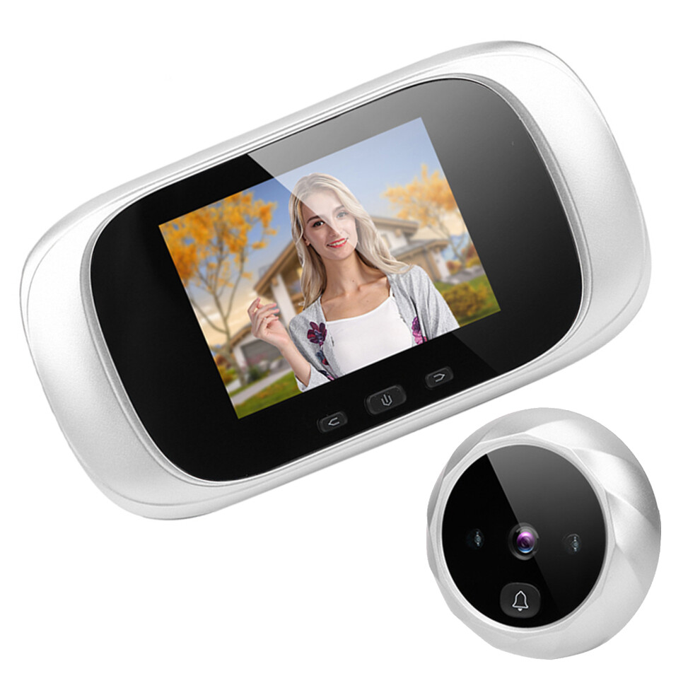 2.8In Tft Lcd Ir Night Vision Visual Door Viewer With Ding Dong Camera System In Silver 6901379656505