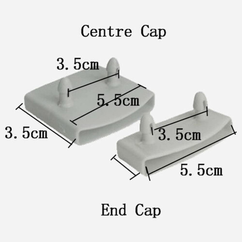 54mm Plastic Bed Slat Holders Replacement End and Centre Caps for Wooden Frames, 30pcs Set 2