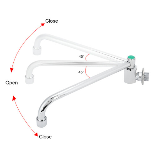 Semi-Automatic Wall Faucet 25cm 360 Rotating Copper Alloy Material 1