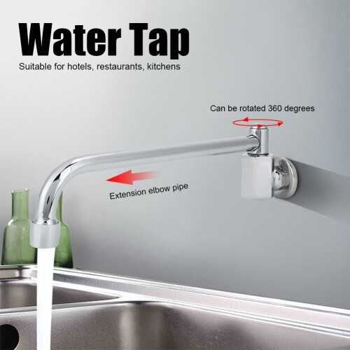 Semi-Automatic Wall Faucet 25cm 360 Rotating Copper Alloy Material 2