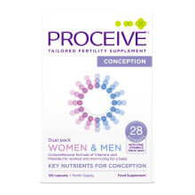 Proceive Women & Proceive Men Dual Pack Fertility Supplements for Conception - Vitamins & Minerals for Couples Trying to Conceive - Zinc, Vitamin D