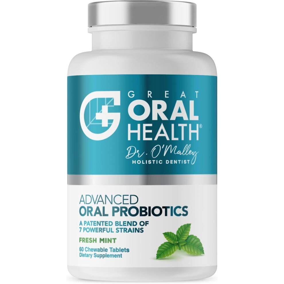 Great Oral Health Oral Probiotics For Mouth Bad Breath Treatment For Adults; Dentist Formulated Dental Probiotics For Teeth And Gums Health & Chronic Halitosis With Bl