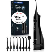 Hangsun Water Flosser for Teeth Cordless Oral Irrigator Dental Water Jet Electric Tooth Flosser with 8 Jet Tips 300ML Water Tank USB
