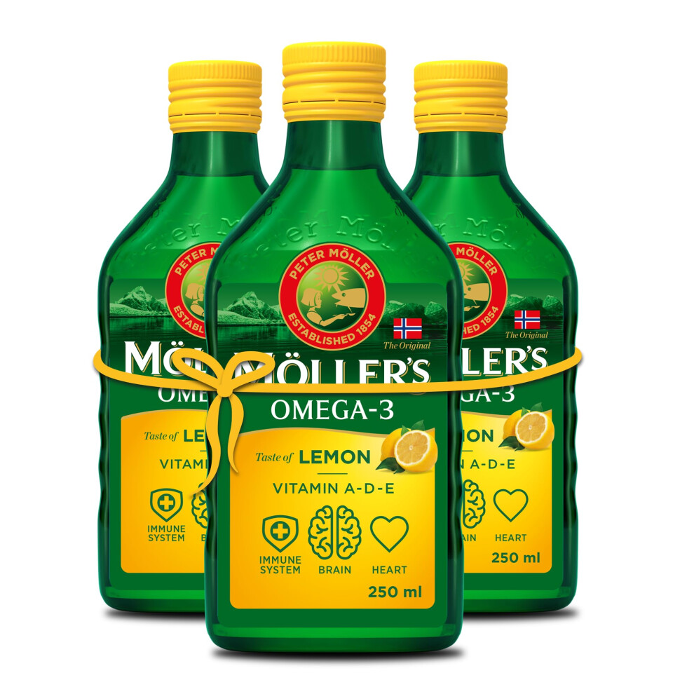 Moller's | Omega 3 Cod Liver Oil | Omega-3 Dietary Supplements With Epa, Dha, Vitamin A, D And E | Superior Taste Award | Pure & Natural Cod Liver