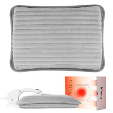 hYwecy Rechargeable Electric Hot Water Bottle,Portable Rechargeable Hot Water Bag,Hand and Shoulders Pain Relief (Grey)