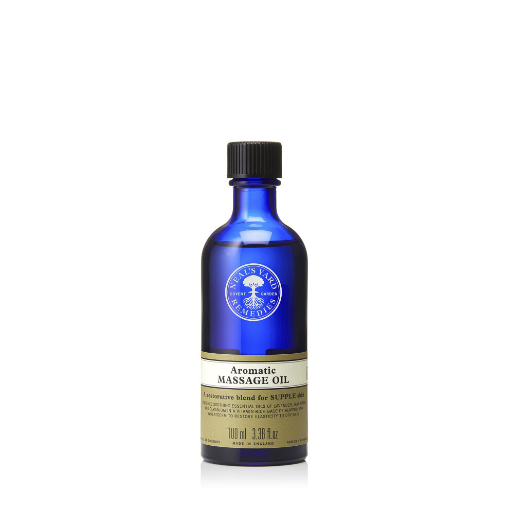 Neal's Yard Remedies Aromatic Massage Oil, Balance & Relax Your Mind, Scented Body Oil, With Almond & Sunflower Oil, 100Ml