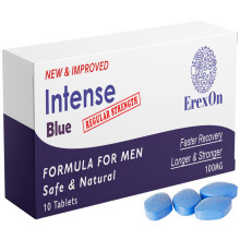 Intense Blue 10 Tablets - 100MG Herbal Supplement for Men - Strong Effect - Men's Health Support - Performance & Enhancement Tablets for Men - Korean