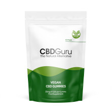 CBD Guru Vegan CBD Gummies 20mg 60 Pack - Mixed Fruit Flavour Broad Spectrum CBD Vegan Gummy Bears for Sleep & Anxiety Support, 1200mg
