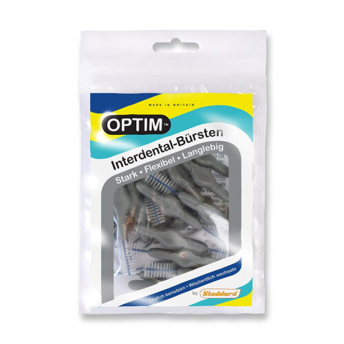 Stoddard OPTIM Interdental Brushes Pack of 16 Grey 1.3 mm Size 7
