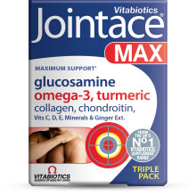 Jointace Max by Vitabiotics - Maximum Bone & Cartilage Support - Includes Turmeric, Glucosamine & Chondroitin, Omega-3, Ginger & Collagen