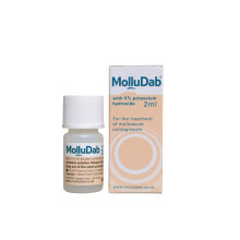 Molludab Molluscum Solution, with 5% Potassium Hydroxide to treat Molluscum Contagiosum, 2 ml