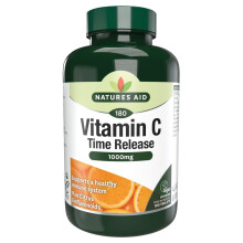 Natures Aid Vitamin C 1000mg Time Release - High Strength with Bioflavonoids - Supports Immunity, Bones & Heart - Antioxidant - Vegan, Gluten-Free, N