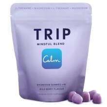 TRIP Magnesium Gummies, Wild Berry, 5,400mg Magnesium Citrate per Pack, 90mg x 60 Gummies, Highly Absorbable, Electrolyte Balance, Plant-Powered, Sug