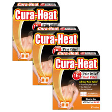 Cura-Heat Back Pain MAX Size Direct-to-Skin, Pack of 6