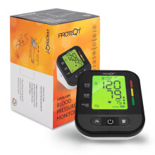 Proteqt Arm Blood Pressure Monitor: Dual User, Approved NHS UK Blood Pressure Monitors, Large 4-Color LCD & Adjustable Cuff, Irregular Heartbeat Dete