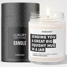 Thinking of You Gifts - Luxury Soy Wax Candle - Vanilla, Jasmine, Sugared Almond - Makester
