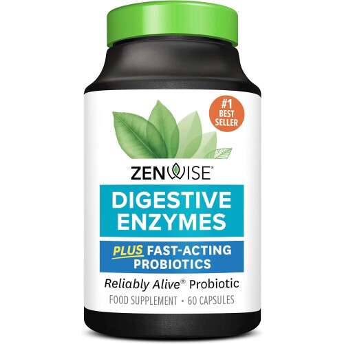 Zenwise Digestive Enzymes Probiotics and Prebiotics - 60 Count