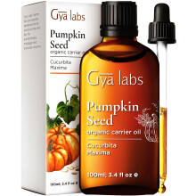 Gya Labs Organic Pumpkin Seed Oil for Hair Growth - 100% Pumpkin Seed Oil Cold Pressed for Skin - Pumpkin Oil for Hair, Skin, Face, Nourishing & Stre