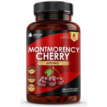 Montmorency Cherry 6000mg - 360 Capsules High Strength Concentrate - Natural Tart Cherry Vegan Supplements (not Tablets or Powder) - Non-GMO, 6 Month