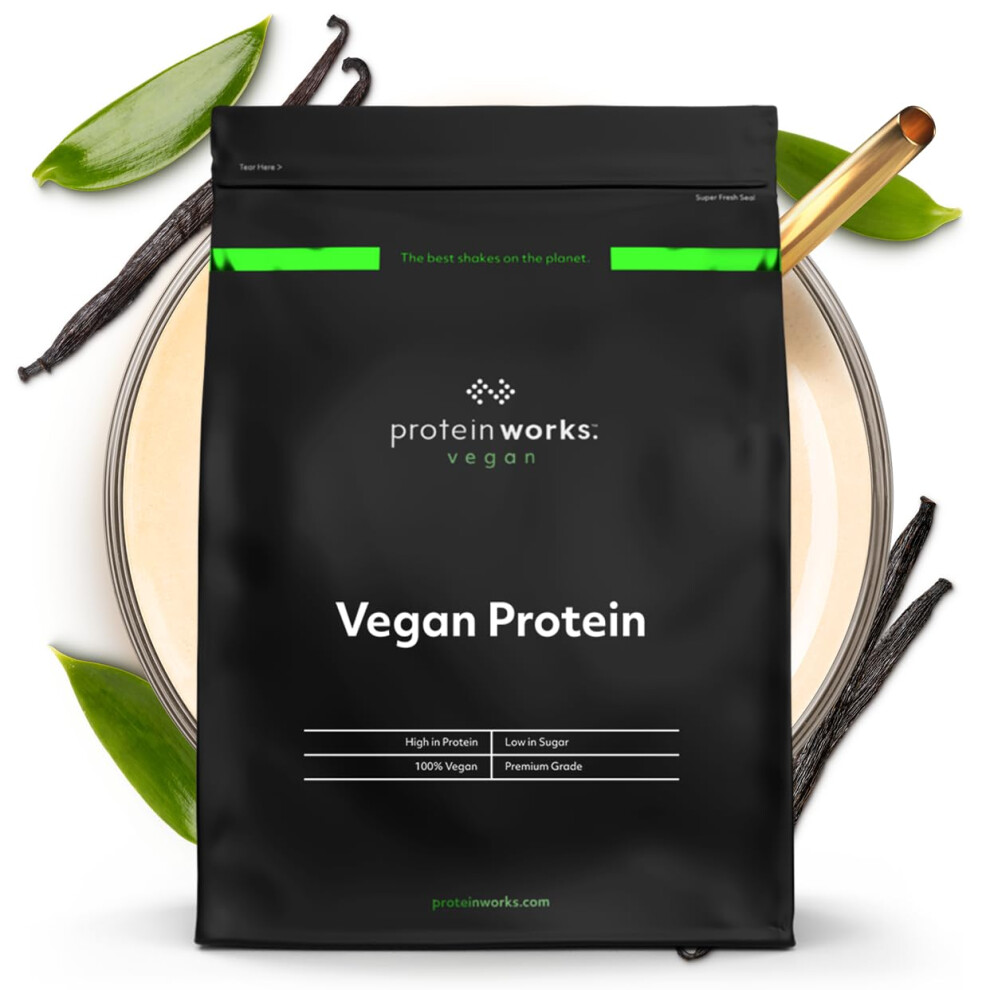 Protein Works - Vegan Protein Powder, Vanilla Crã¨Me, 33 Servings, 100% Plant Based & Natural, Premium Multi-Protein Blend, Low Fat Shake, Low Calorie