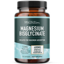 Magnesium Bisglycinate 400mg | 100% Chelated for Maximum Absorption & Bioavailability | Magnesium for Sleep, Relaxation, Muscle Health, Stress & Ener