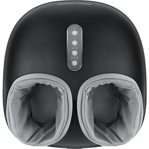 Medcursor Foot Massager Machine with Heat Function, Deep Kneading Massager, Multi-Level Settings & Adjustable Intensity for Home or Office Use (Black