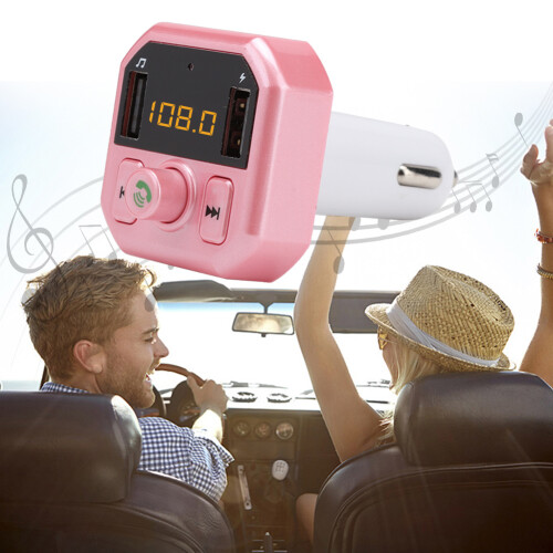 Bluetooth FM Transmitter Car Adapter Wireless Radio Music Adapter With Hands Free Calling Fast Charging Device Using Bluetooth 5.3 Technology And 2