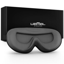 100% Blackout Eye Mask for Women & Men - Sleep Mask - Zero Eye Pressure Eye Mask for Sleeping - Eyelash & Eye Movement Friendly Sleeping Mask with Ad