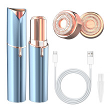 Vexloria Facial Hair Remover for Women, Face Hair Trimmer with Two Replacement Blades, Rechargeable Women's Facial Shaver, Painless Lady Shavers for