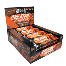 Warrior RAW Creatine Protein Bar, 20g High Protein Oat Flapjack With 3g Creatine, Low Sugar Protein Bar, Gym Snack For Muscle Growth & Recovery, Pre
