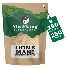 Organic Lion's Mane Mushroom Powder | 7 Month Supply | High-Strength Full-Spectrum Extract for Cognitive Function, Focus, and Immune Support | 100% P