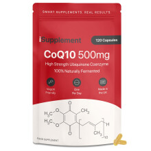CoQ10 Supplement 500mg CoEnzyme Q10 - High Strength Naturally Fermented CoQ10 Ubiquinone by iSupplement| 120 One-Per-Day Micro Tablets