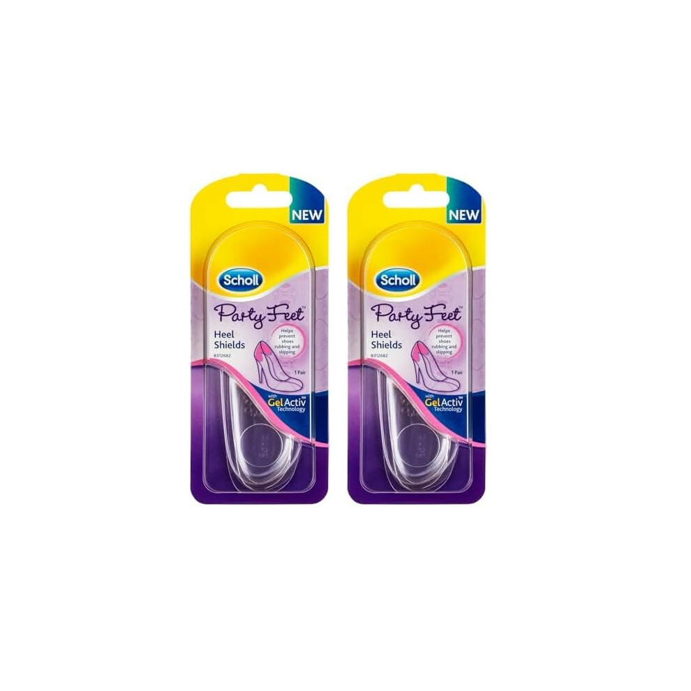 Dr Scholl's Scholl Party Feet Invisible Gel Heel Shields (Pack Of 2)