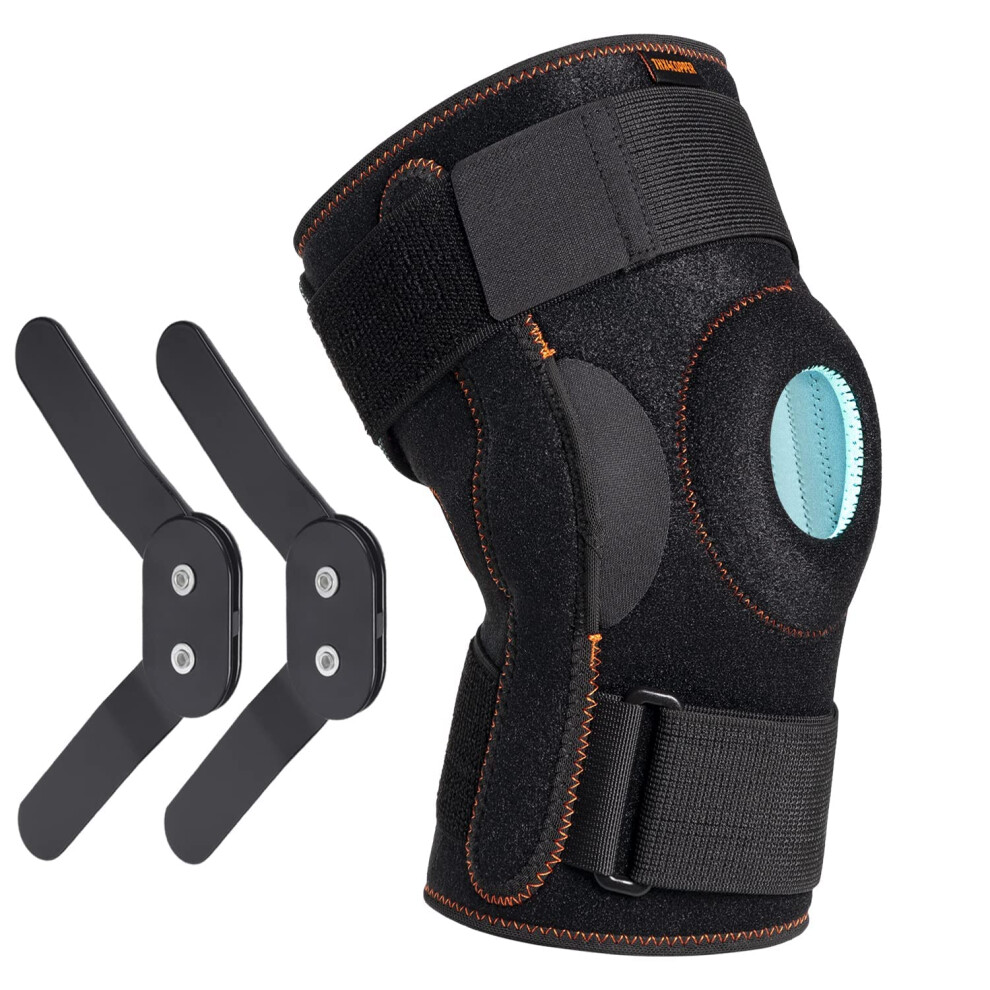 Photos - Braces / Splint / Support Thx4COPPER Hinged Knee Support Brace-Adjustable Open Patella with Parallel Straps & Dual Side Stabilizers For Joint Pain Rel