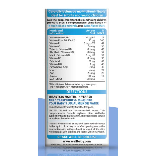 4 Bottle Multipack Vitabiotics Wellbaby Multivitamins 1