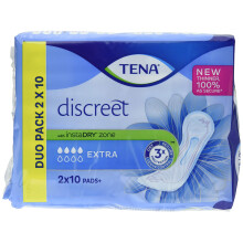 TENA Discreet Extra Pads+ - 3x Packs of 20 ( 60 Towels )