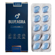 BLUEAGRA 40pc Blue Tablets for Men 100MG | Natural Ginseng Food Supplement | Ultimate Male Power and Performance Enhancement Mineral Complex | Fast A