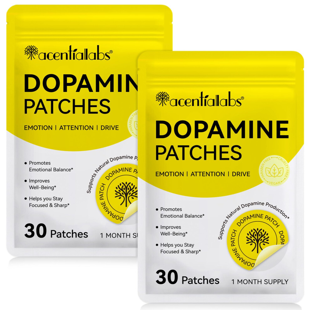 Body Juice Oil Dopamine Patches, Mood & Positivity Support, Plant-Based Formula, 30 Vegan Patches (2)