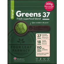 Greens Powder - Made in UK with 37 superfoods - 300g High Dosage Servings - Vegan Gluten Free Greens Powder- Daily Vitamins, probiotics for Gut Healt