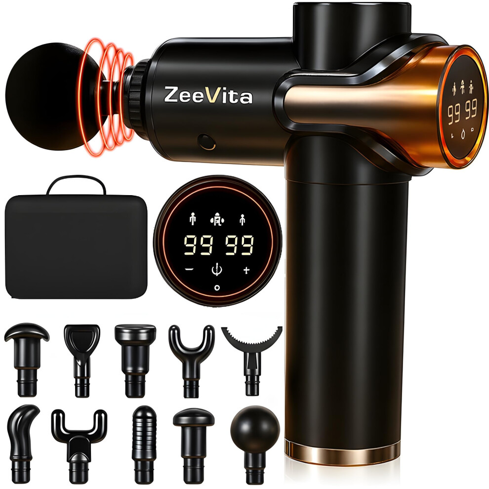 Zeevita Powerful 99 Speed Massage Gun With 3 Modes, Portable Deep Tissue Muscle Massager For Pain Relief Recovery, Percussion Athlete Massager For Muscle Ten