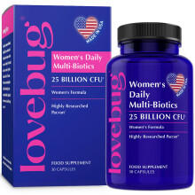 Lovebug Probiotics for Women with Pancran – High Strength Lactobacillus & Bifidobacterium Bio Culture Complex - Vaginal Probiotic for Womens Intimat