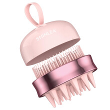 Scalp Massager - SHINLEA Shampoo Brush for Clean, Silicone Double-Side Hair Head Massager Scalp Brush Promote Hair Growth, Reduce Dandruff, Wet & Dry