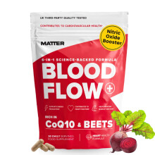 Blood Flow+ Nitric Oxide Booster Supplement - Beetroot, CoQ10, L-Citrulline & Pine Bark for Circulation, Heart Health & Blood Pressure