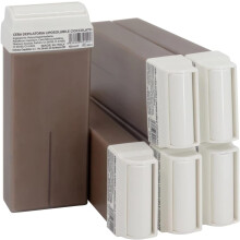 EpilWax Set of 6 Chocolate Wax Cartridges for Hair Removal - Large 100 ml Roll-on Waxing Refills