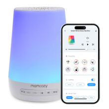 Baby Sound Machine, Momcozy White Noise Machine for Baby Sleeping with Night Light, Toddler Sleep Trainer with 34 Soothing Sounds, Timer, App Remote