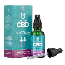 BeYou CBD Oil - 4800mg CBD Drops & Spray - High Strength CBD with MCT Oil - Lab Tested, No THC - Berry Flavour - 30ml - Soothes Stress, Anxiety, Slee