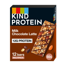 KIND Protein Bars, Gluten Free Snack Bars, Milk Chocolate Latte, High Fibre, Healthy Snack, Source of Protein, No Artificial Colours, Flavours or Pre
