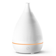 SoulOrigin Essential Oil Aroma Diffuser with 7-Color Light Variation, Suitable for Home, Bedroom Decoration-White vase Aromatherapy Machine-white
