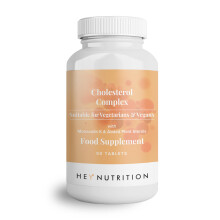 Hey Nutrition Cholesterol Complex Supplement - with Plant Sterols & Pine Bark Extract - Advanced Cholesterol Support - 90 Tablets/30 Servings - Non-G